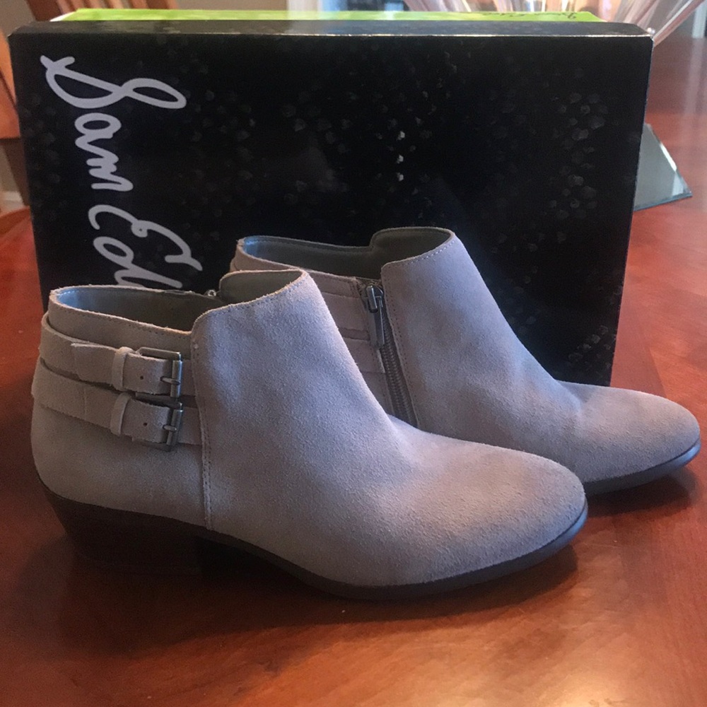 Sam Edelman Petal, Putty Suede Booties 7 1/2